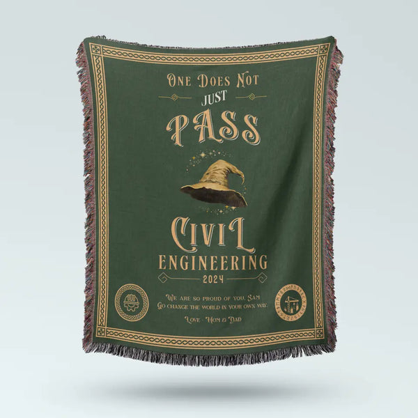 One Does Not Just Pass Civil Engineering - Personalized Heirloom Blanket