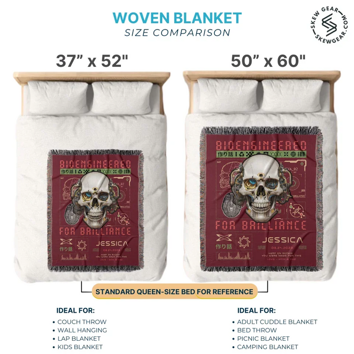 Woven Blanket Size Guide 2500 x 2500