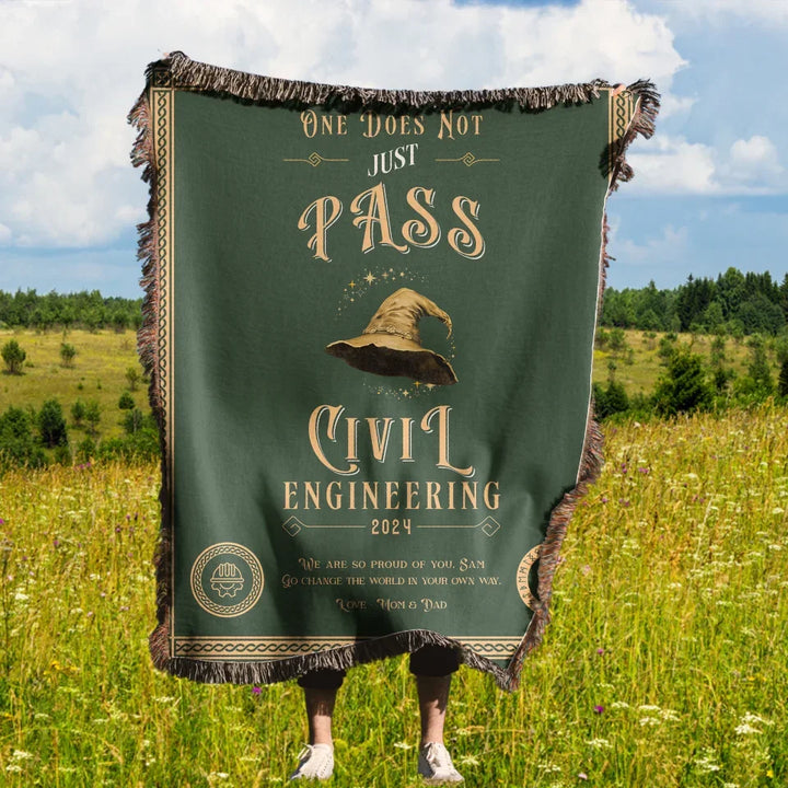 One Does Not Just Pass Civil Engineering - Personalized Heirloom Blanket