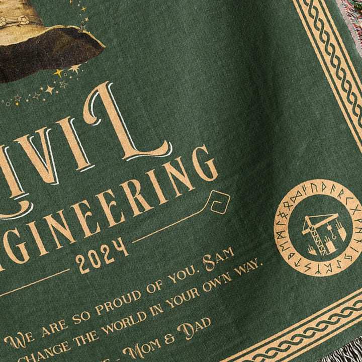 One Does Not Just Pass Civil Engineering - Personalized Heirloom Blanket