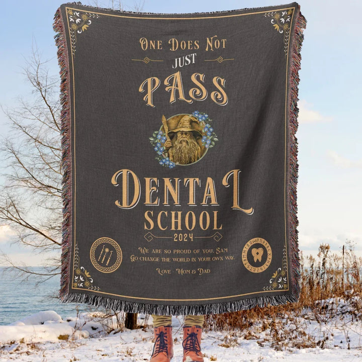 One Does Not Just Pass Dental School - Personalized Heirloom Blanket