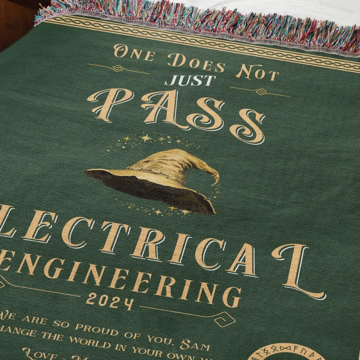 One Does Not Just Pass Electrical Engineering - Personalized Heirloom Blanket