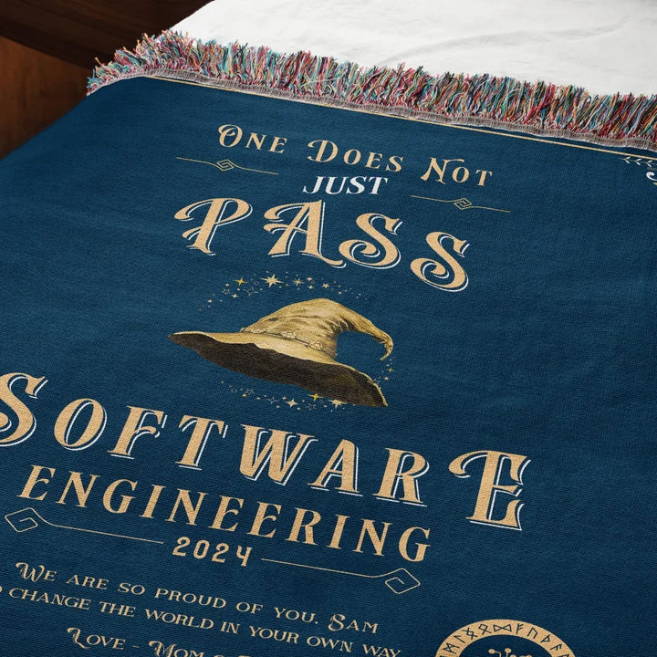 One Does Not Just Pass Software Engineering - Personalized Heirloom Blanket