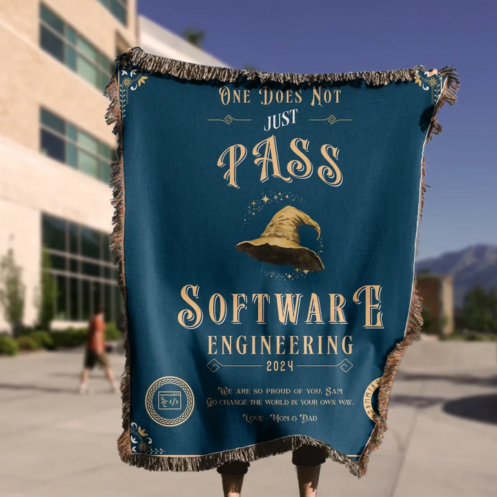 One Does Not Just Pass Software Engineering - Personalized Heirloom Blanket