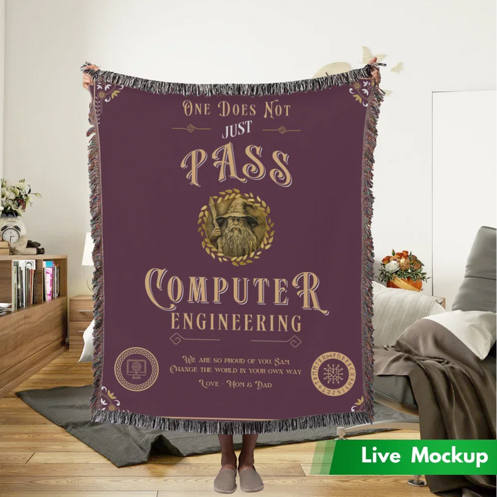 One Does Not Just Pass Computer Engineering - Personalized Heirloom Blanket