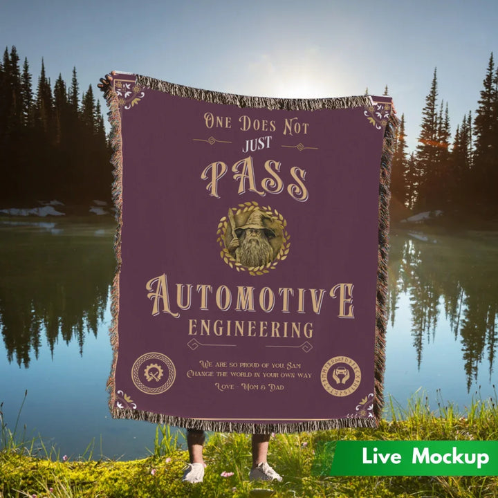 One Does Not Just Pass Automotive Engineering - Personalized Heirloom Blanket