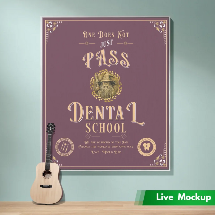 One Does Not Just Pass Dental School - Personalized Heirloom Blanket