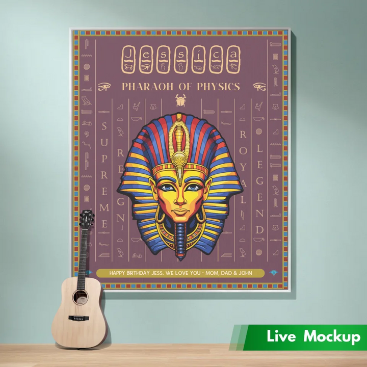 Egyptian Pharaoh Personalized Heirloom Blanket