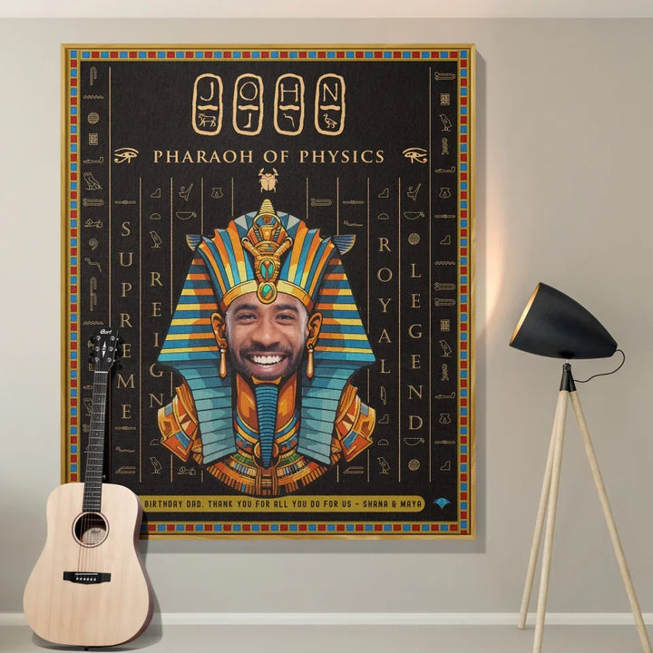 Egyptian Pharaoh PHOTO Personalized Heirloom Blanket