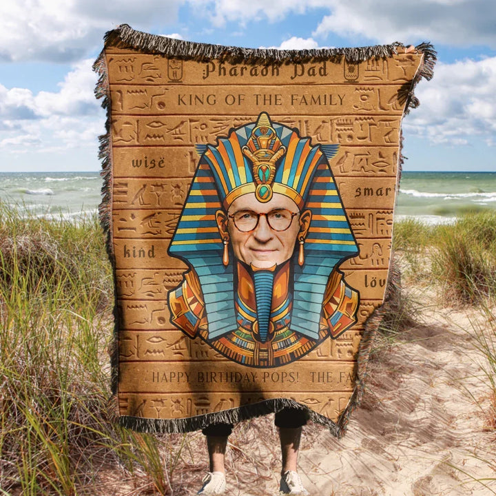 Egyptian Pharaoh II PHOTO Personalized Heirloom Blanket