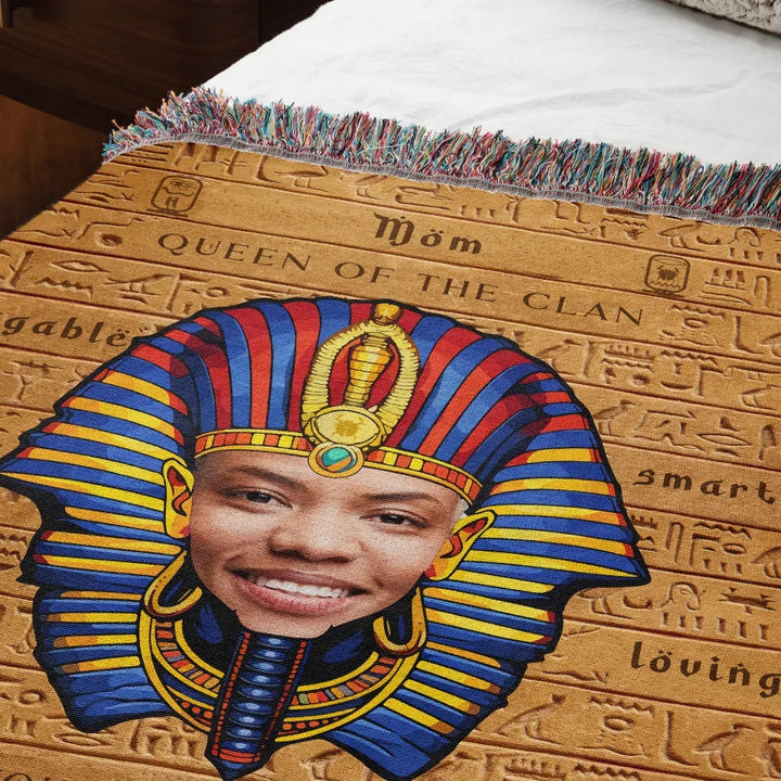 Egyptian Pharaoh II PHOTO Personalized Heirloom Blanket