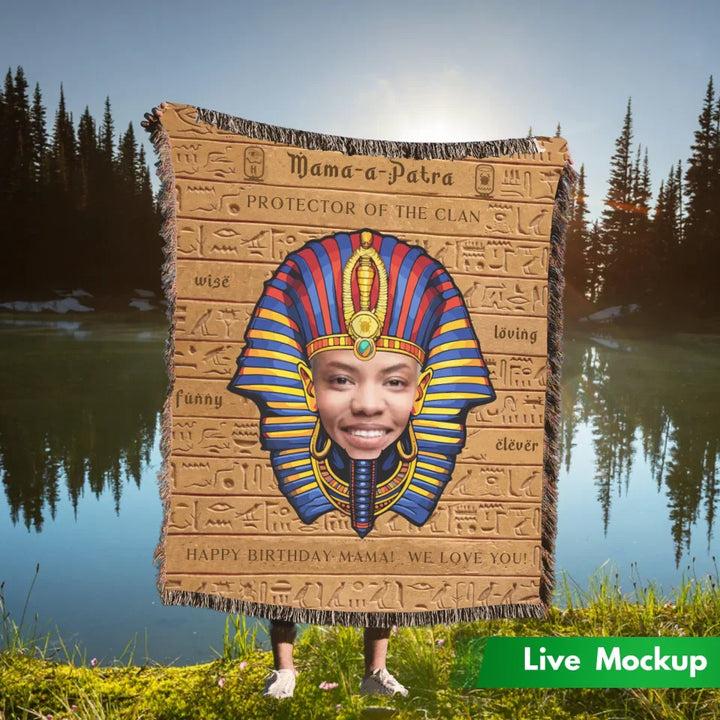 Egyptian Pharaoh II PHOTO Personalized Heirloom Blanket