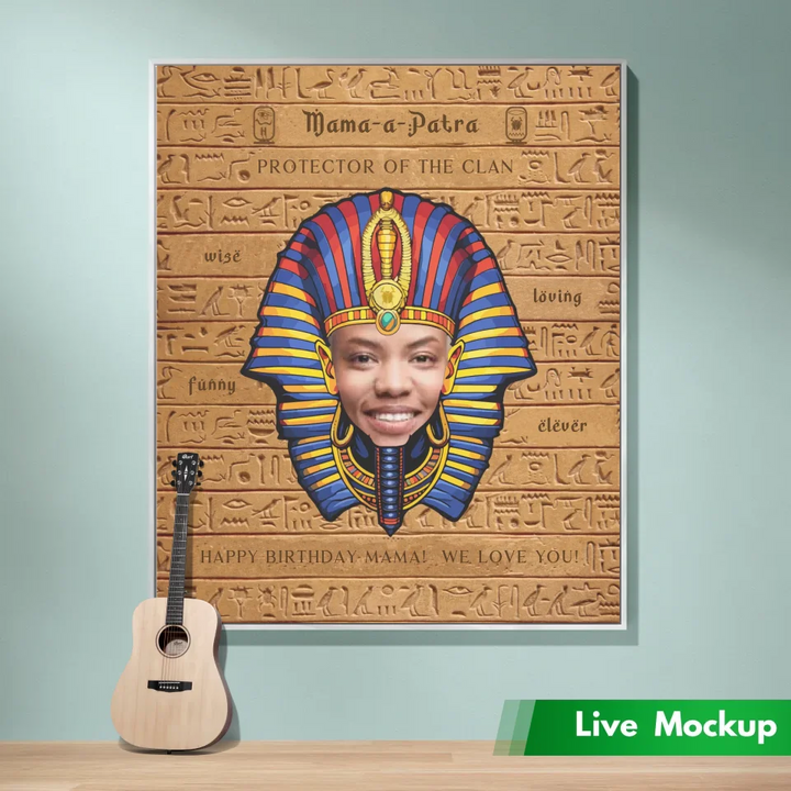 Egyptian Pharaoh II PHOTO Personalized Heirloom Blanket