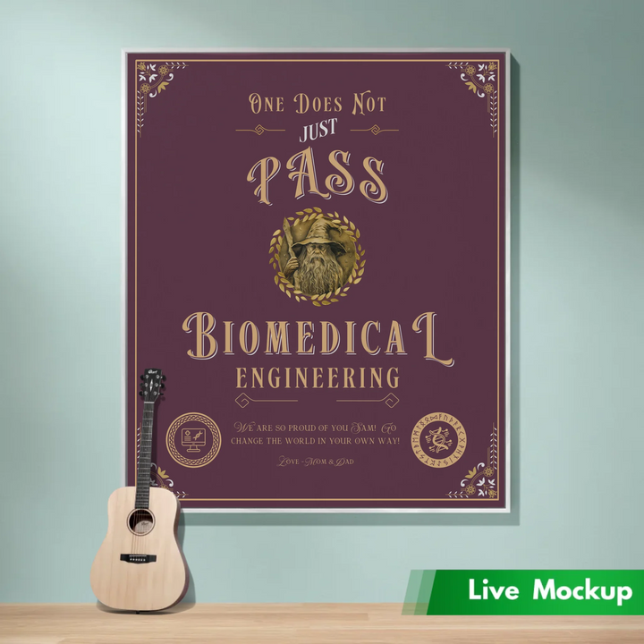 One Does Not Just Pass Biomedical Engineering - Personalized Heirloom Blanket