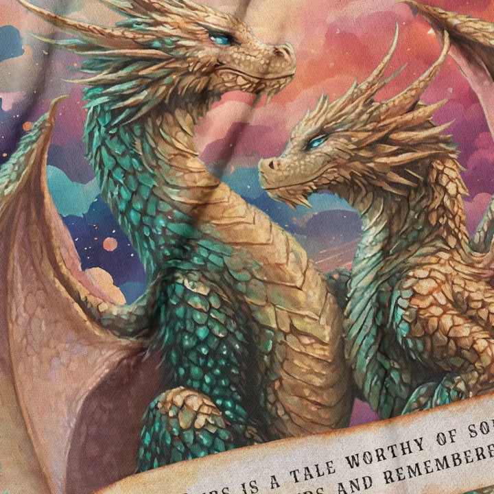 Dragon's Embrace Couples Personalized Heirloom Blanket - Love Entwined Edition