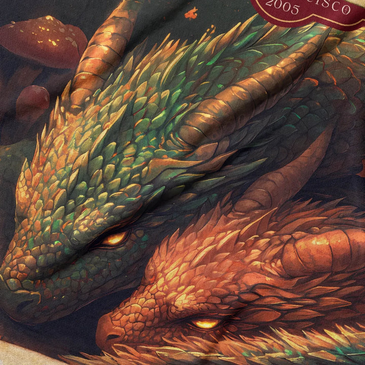 Dragon's Embrace Couples Personalized Heirloom Blanket – Autumn Flame Edition