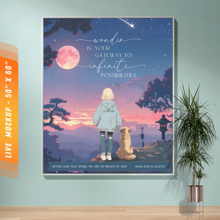 Wonder Is My Gateway Anime Shooting Star Personalized Heirloom Blanket