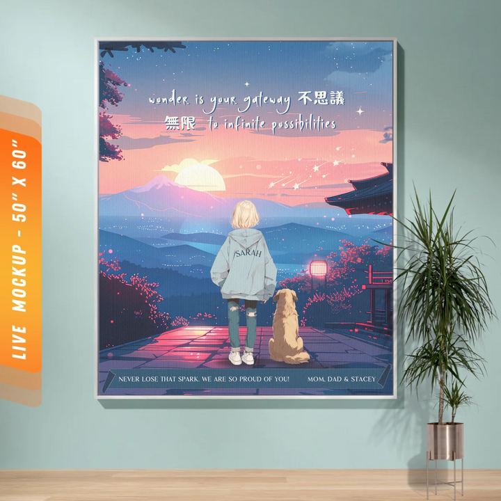 Wonder Is My Gateway Anime Personalized Heirloom Blanket - Japan Edition