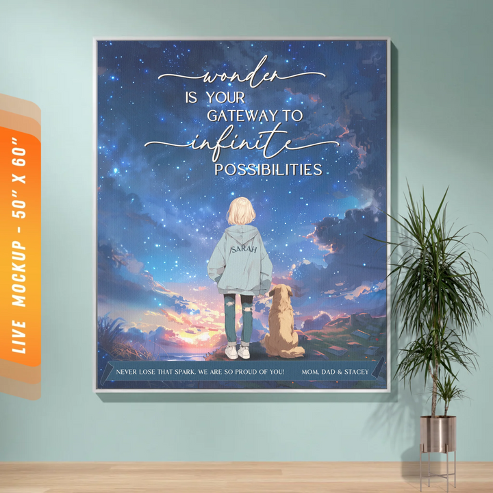 Wonder Is My Gateway Anime Personalized Heirloom Blanket - Sunrise Edition