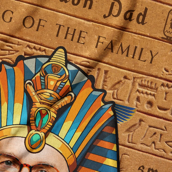 Egyptian Pharaoh Personalized Heirloom Blanket with Photo - (Clay Tablet Edition)