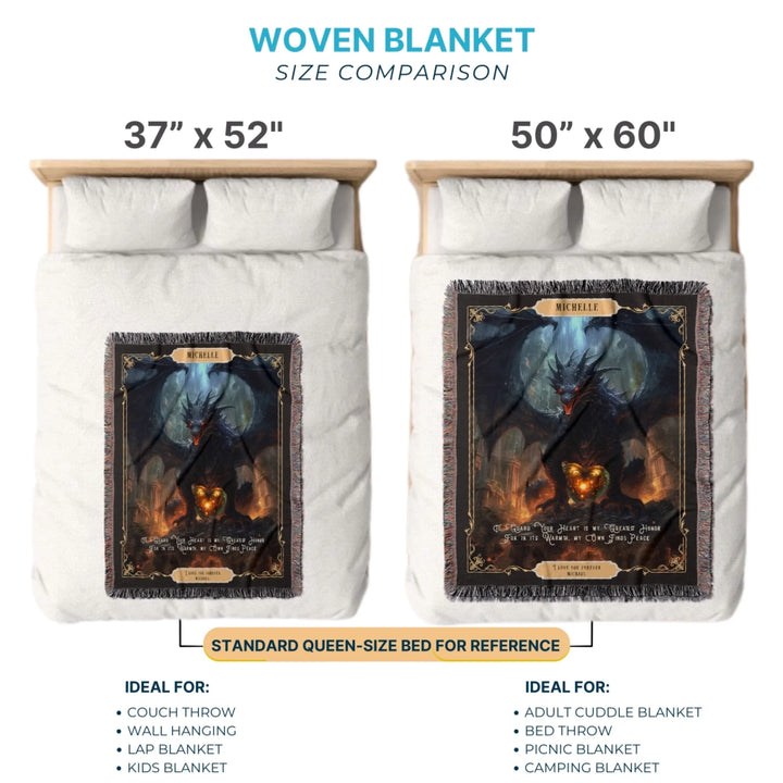 Fierce Love Dragon Personalized Heirloom Blanket - Cavern Sentinel Edition