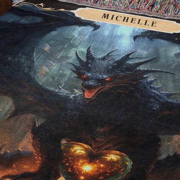 Fierce Love Dragon Personalized Heirloom Blanket - Cavern Sentinel Edition