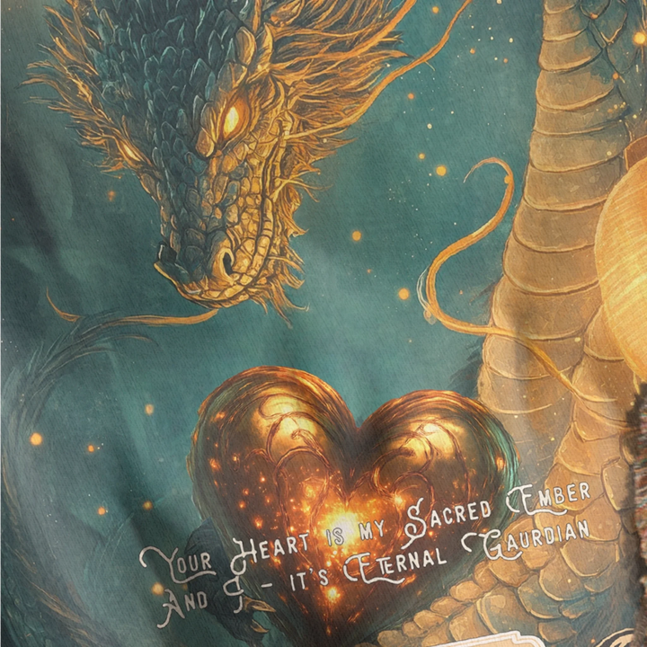 Fierce Love Dragon Personalized Heirloom Blanket - Heart Keeper Edition