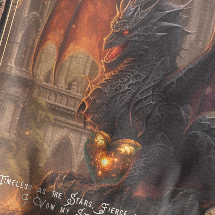 Fierce Love Dragon Personalized Heirloom Blanket - Inferno Reign Edition