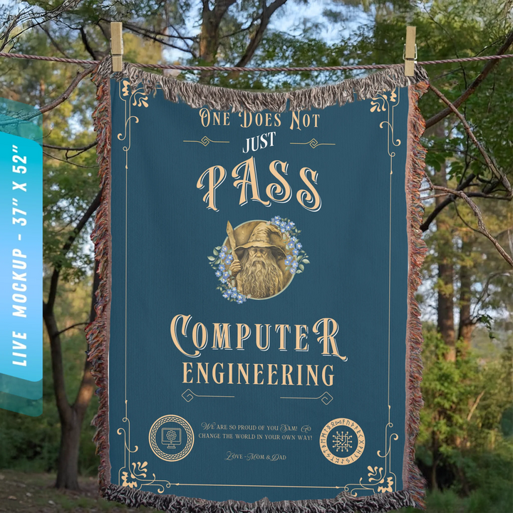 One Does Not Just Pass Computer Engineering - Personalized Heirloom Blanket