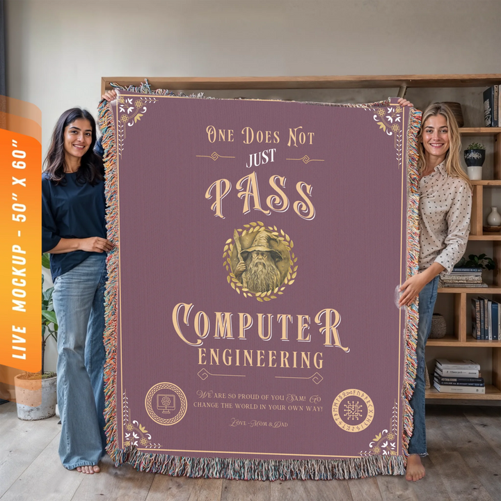 One Does Not Just Pass Computer Engineering - Personalized Heirloom Blanket
