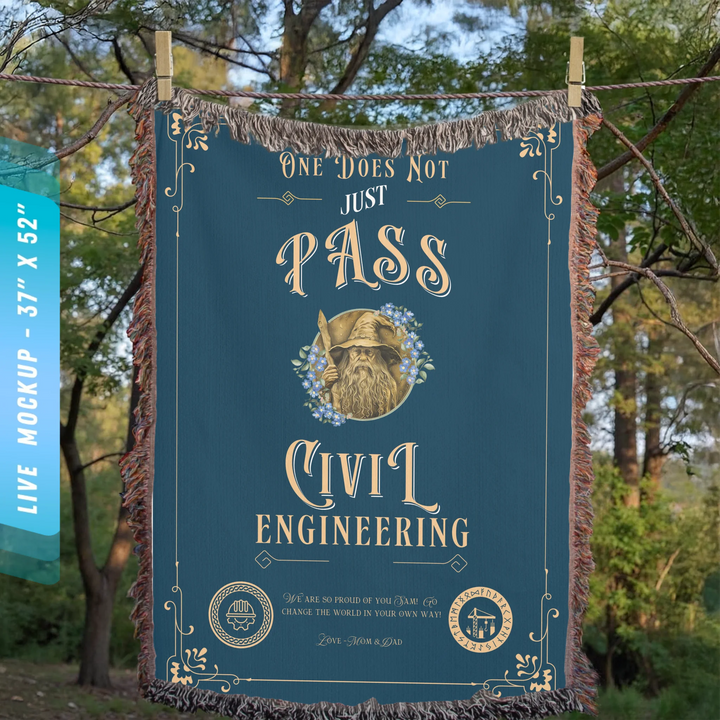 One Does Not Just Pass Civil Engineering - Personalized Heirloom Blanket