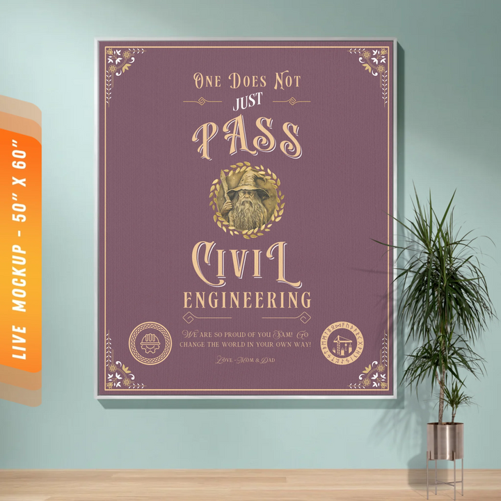 One Does Not Just Pass Civil Engineering - Personalized Heirloom Blanket