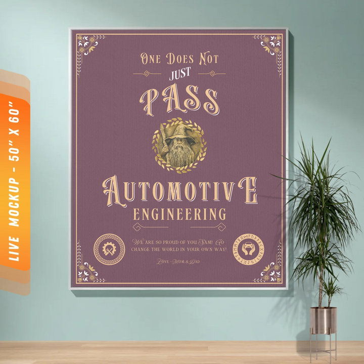 One Does Not Just Pass Automotive Engineering - Personalized Heirloom Blanket