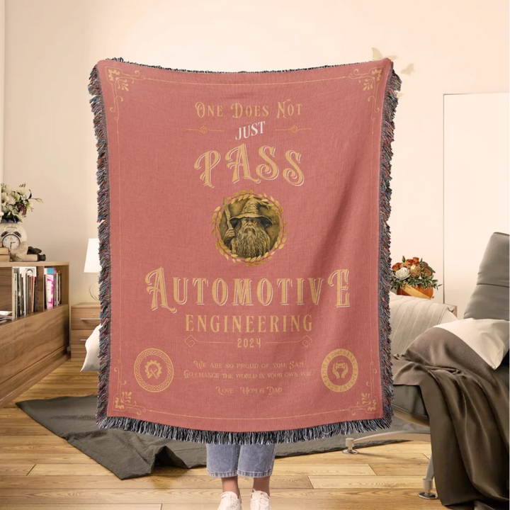 One Does Not Just Pass Automotive Engineering - Personalized Heirloom Blanket