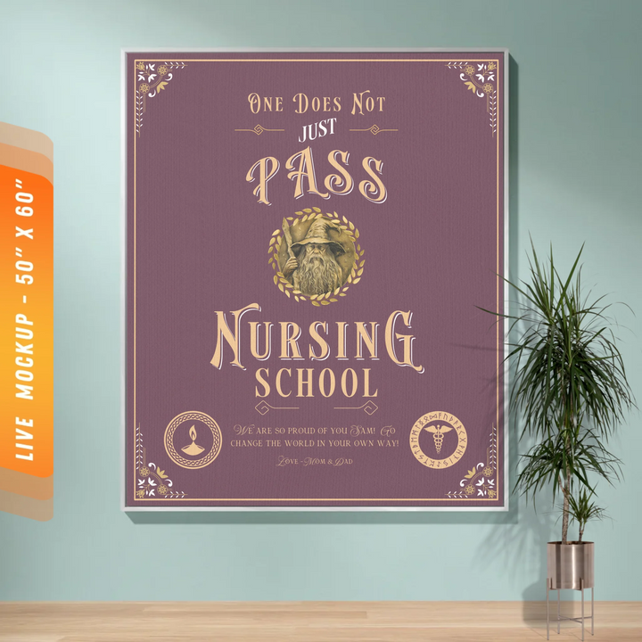 One Does Not Just Pass Nursing School - Personalized Heirloom Blanket