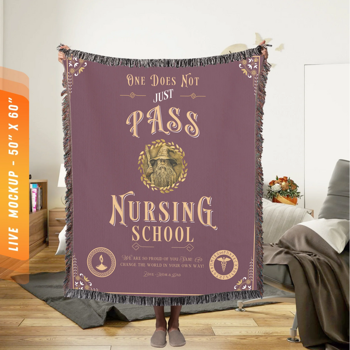 One Does Not Just Pass Nursing School - Personalized Heirloom Blanket