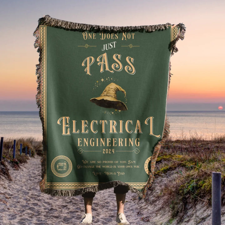 One Does Not Just Pass Electrical Engineering - Personalized Heirloom Blanket