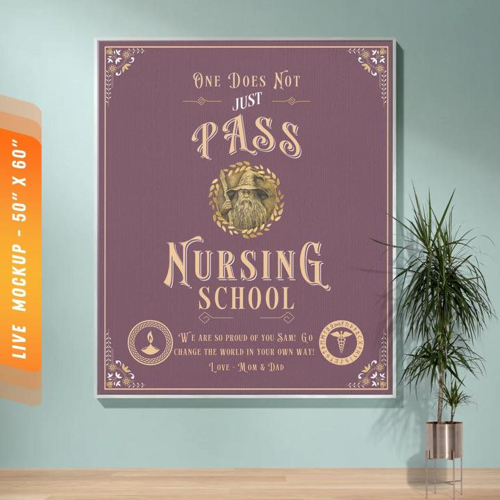 One Does Not Just Pass Nursing School - Personalized Heirloom Blanket
