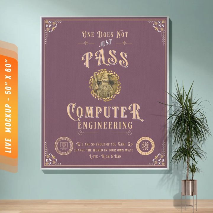 One Does Not Just Pass Computer Engineering - Personalized Heirloom Blanket